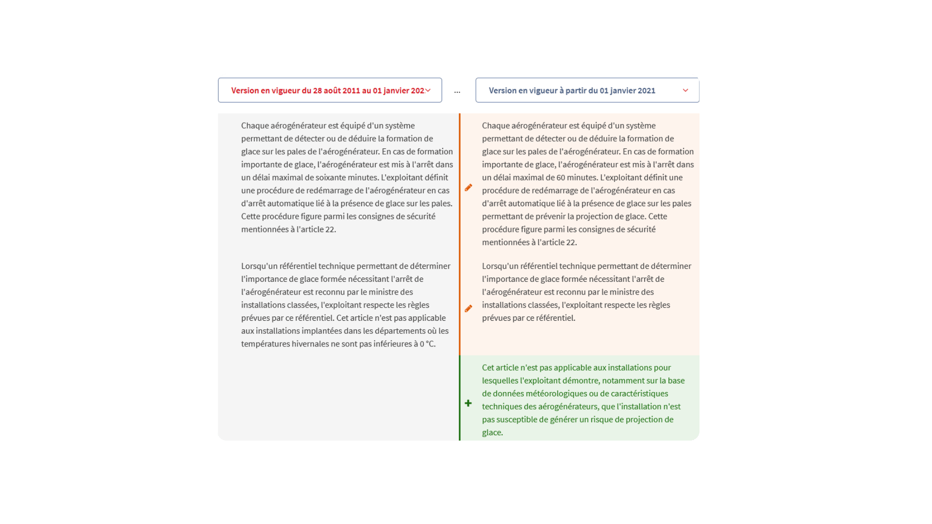 Update safety regulations for wind turbines in France.