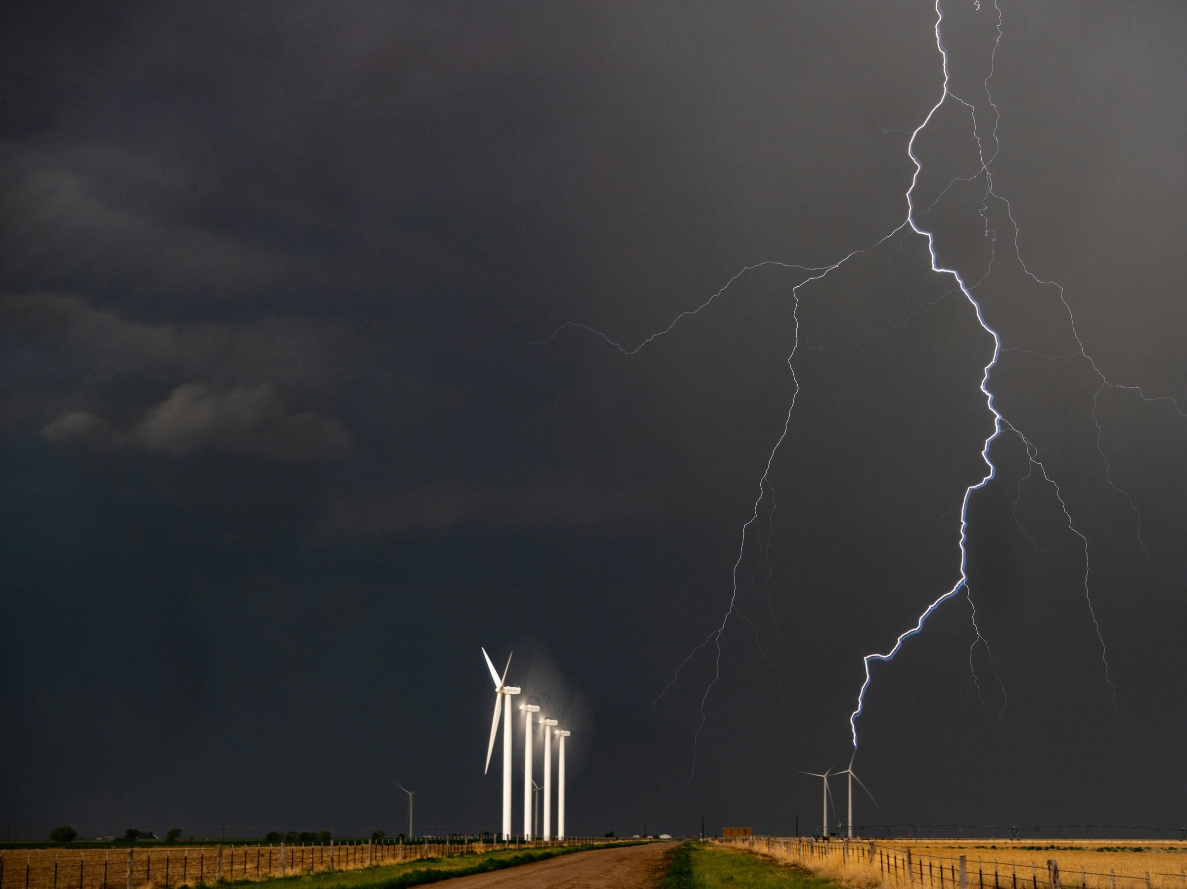 Windpark Blitzeinschlag