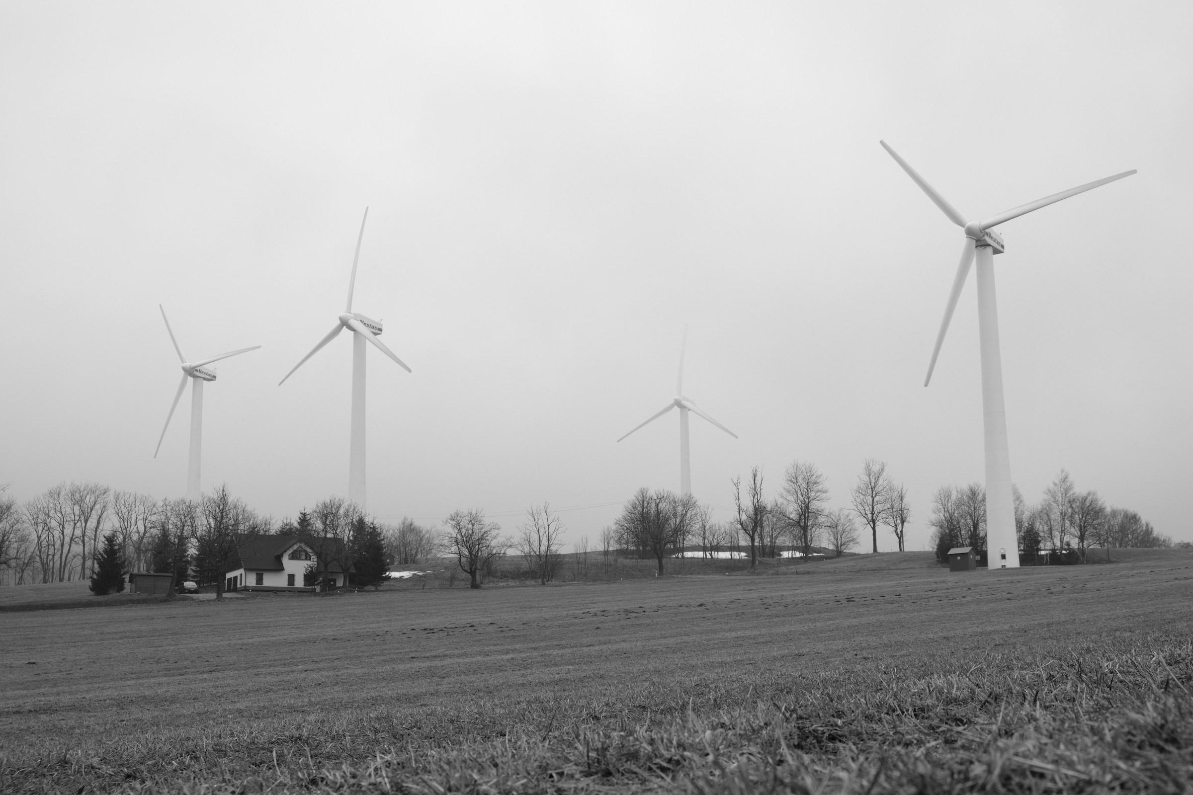 A windturbine in freezing conditions