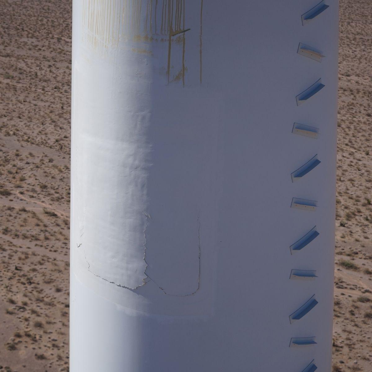 Transverse Crack on a rotor blade.