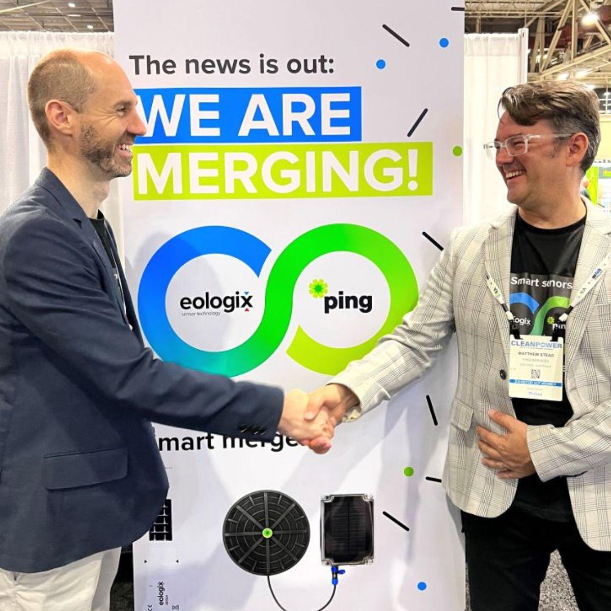 Thomas Schlegl, eologix sensor technology gmbh, and Matthew Stead, Ping Services, merge to EOLOGIX-PING.