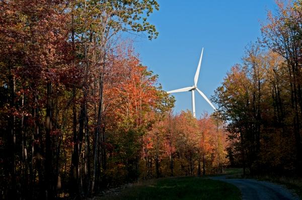 Wind turbine of the wind farm North Allegheny in the United States. Copyright: Deriva Energy